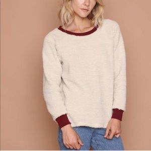 Camp Collection Teddy Sweatshirt Faux Shearling